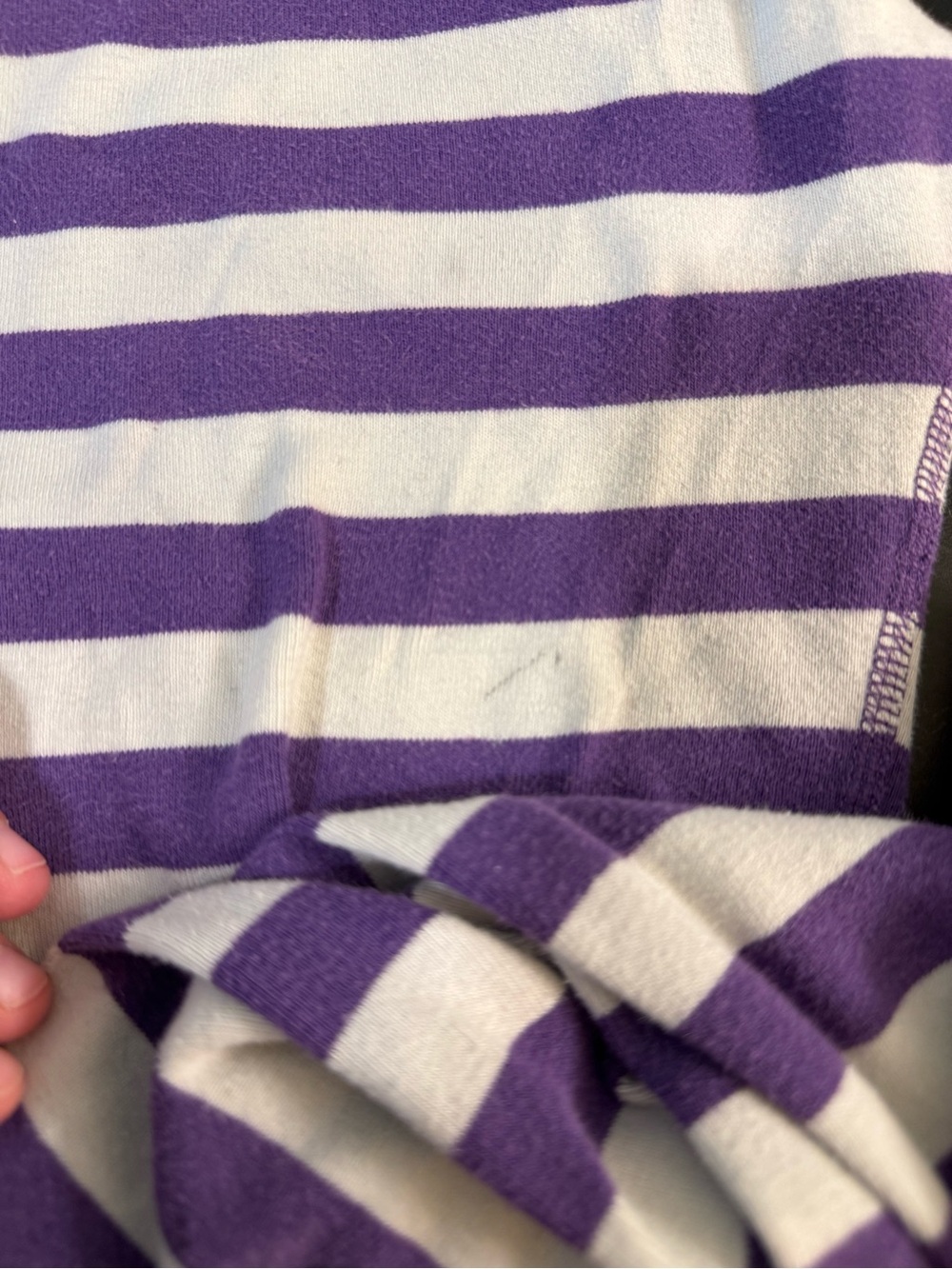 Hanna Andersson Purple and White Striped Pajama Set - Picture 8 of 8